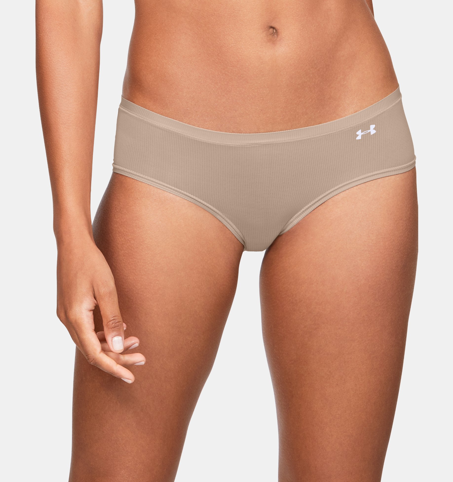 Under Armour Pure Stretch Sheer Womens Hipster Brief Blue 